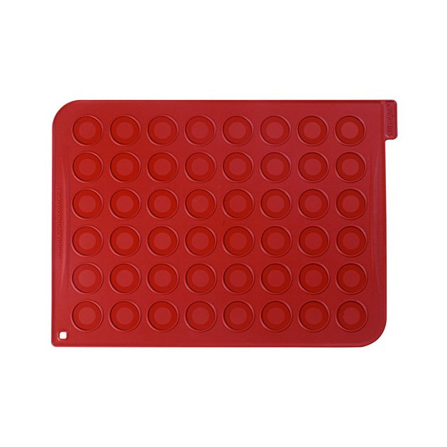 TAPIS SILICONE 48 MACARONS ROUGE