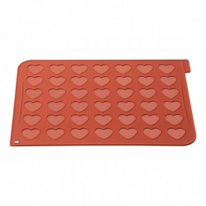 Plaque Macarons Coeurs Silicone 40 x 30 cm Silikomart Plaque Macarons Coeurs Silicone 40 x 30 cm Silikomart
