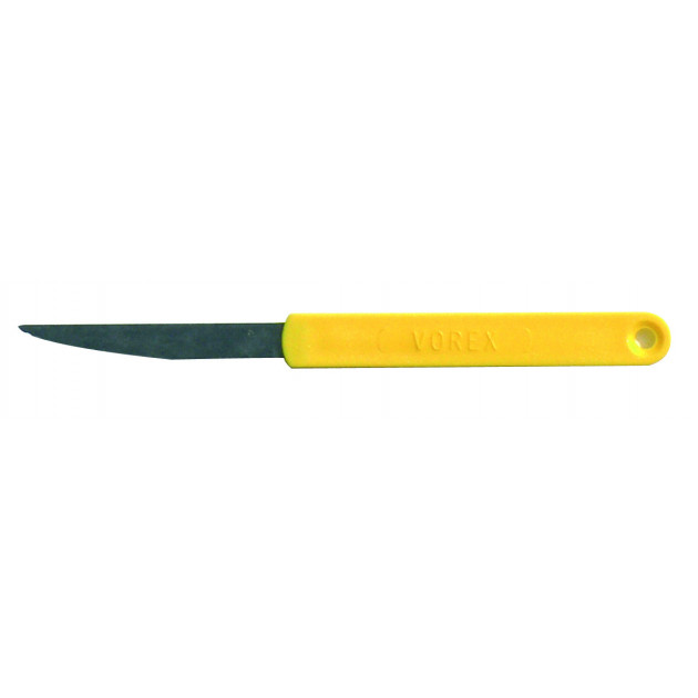 Lame de boulanger courbe jaune en inox