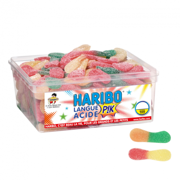 Langues Acides Pik x 105 - BoÃ®te Bonbon Haribo