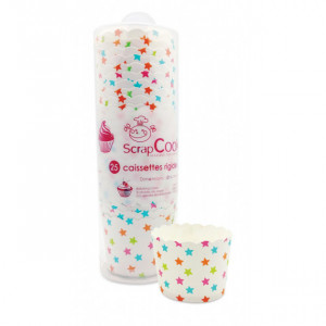 Caissettes rigides de cuisson Motifs étoiles (x25) Scrapcooking Caissettes rigides de cuisson Motifs étoiles (x25) Scrapcooking