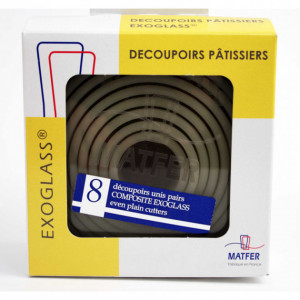 Découpoirs ronds unis pairs Exoglass (Boîte de 8)