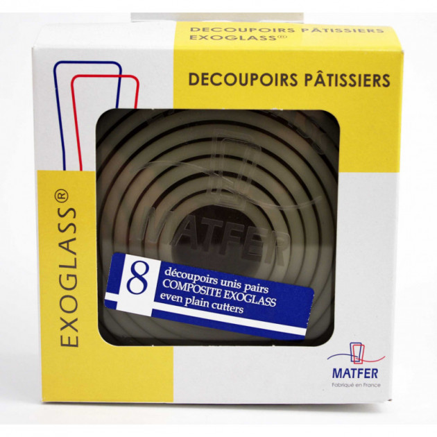 Decoupoirs ronds unis pairs Exoglass (BoÃ®te de 8)