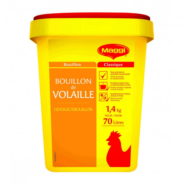 Bouillon de volaille 70L 1400g déshydraté Maggi vente sur cuisine achat  acheter sauce professionnel