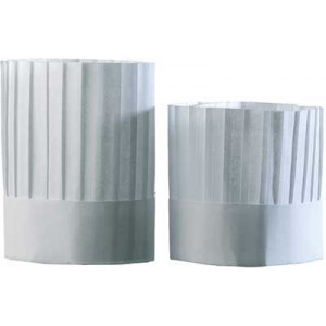 Toque de Cuisinier plissée H 225mm x10