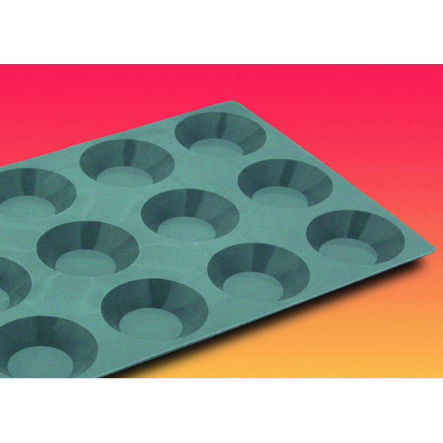FIN DE SERIE Elastomoule tartelettes - 15 empreintes 30 x 17.6 cm - Silicone de Buyer