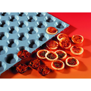 Elastomoule mini-tartelettes - 24 empreintes 30 x 17,5 cm - Silicone de Buyer Elastomoule mini-tartelettes - 24 empreintes 30 x 17,5 cm - Silicone de Buyer