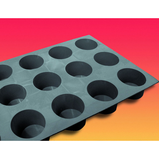 Elastomoule mini-Muffins - 15 empreintes 30 x 17.6 cm - Silicone de Buyer