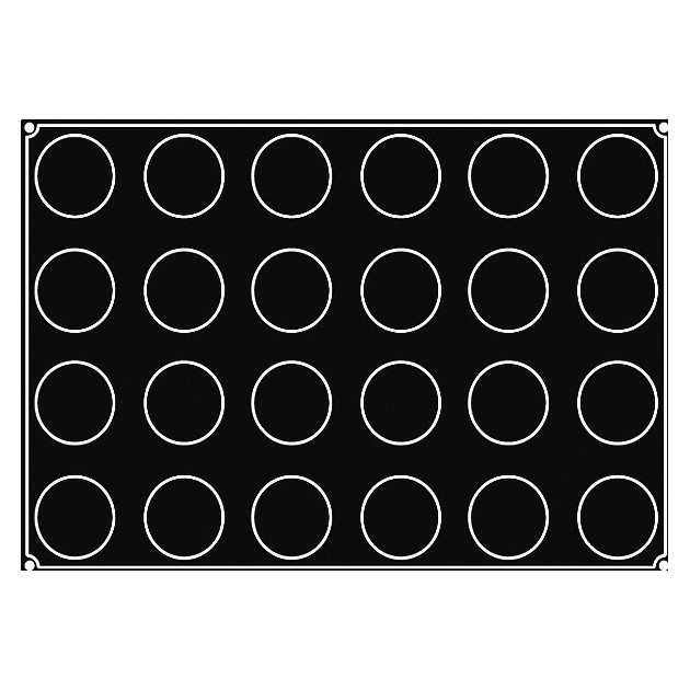 ﻿﻿Plaque moules demi-sphères MOUL FLEX PRO, silicone, silicone, MOULFLEX,  plaque gastro gn 1/1 - 18 empreintes - De Buyer