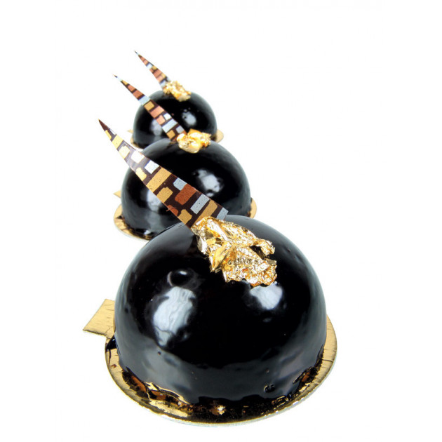 Entremets Chocolat Demi Spheres realises avec le moule 24 Demi-spheres Pavoflex