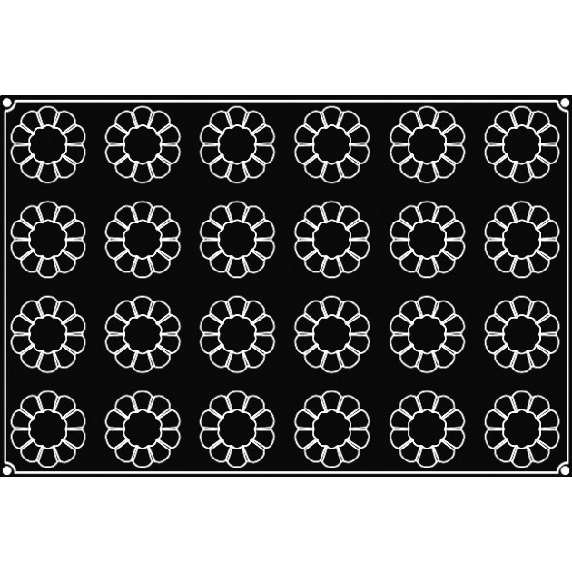 24 Briochettes Pavoflex - Moule silicone 60 x 40 cm (moule)