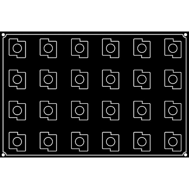 24 Cubes Tekno Pavoflex - Moule silicone 60 x 40 cm (moule)
