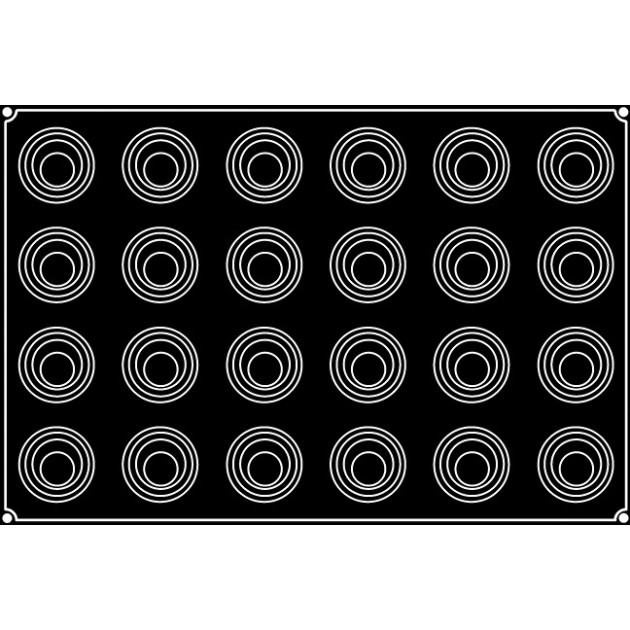 Moule en silicone souple - 24 Spirales - Pavoflex