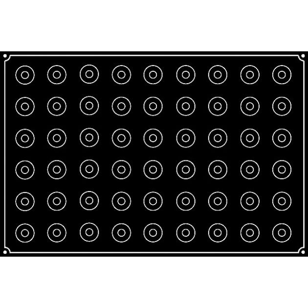 Moule silicone Pavoflex - 54 Mini-Cylindres Moule silicone Pavoflex - 54 Mini-Cylindres