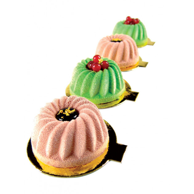 Presentation d'entremets fait avec le moule silicone Kouglofs Pavoflex Presentation d'entremets fait avec le moule silicone Kouglofs Pavoflex