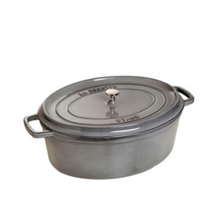 STAUB Cocotte Fonte Ovale 29 cm Gris Graphite 4,2 L