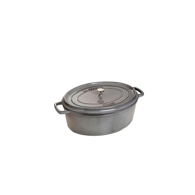 STAUB Cocotte Fonte Ovale 29 cm Gris Graphite 4.2 L