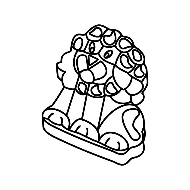 Forme d'une empreinte Lion - Moule silicone Pavoflex