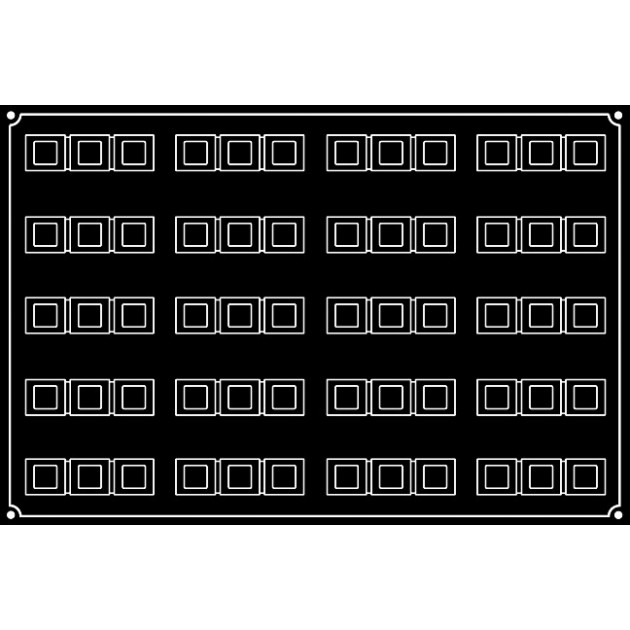 Moule 20 Tricubes Pavoflex - Moule silicone 60 x 40 cm