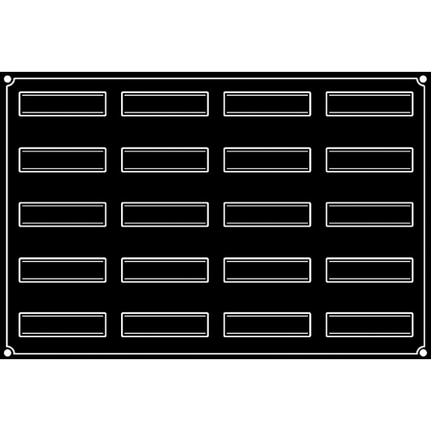 Moule silicone pour 20 Bandes Vrillees Pavoflex