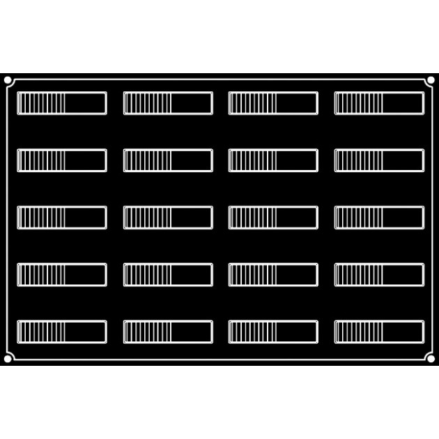 Moule en silicone - 20 Bandes Ondulees Pavoflex Moule en silicone - 20 Bandes Ondulees Pavoflex
