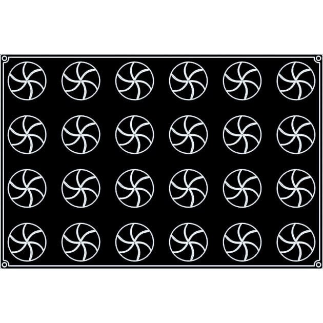 24 Domes Vertigo Pavoflex dans le Moule silicone 60 x 40 cm