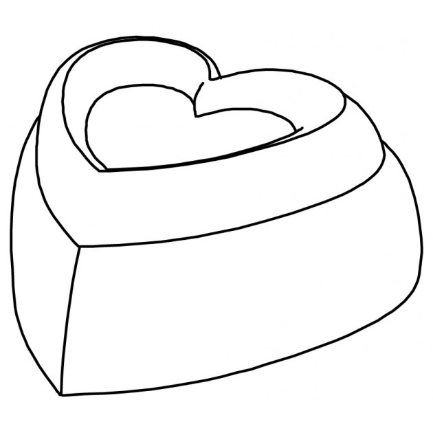 Forme d'une empreinte Coeur Love - Moule silicone Pavoflex Forme d'une empreinte Coeur Love - Moule silicone Pavoflex