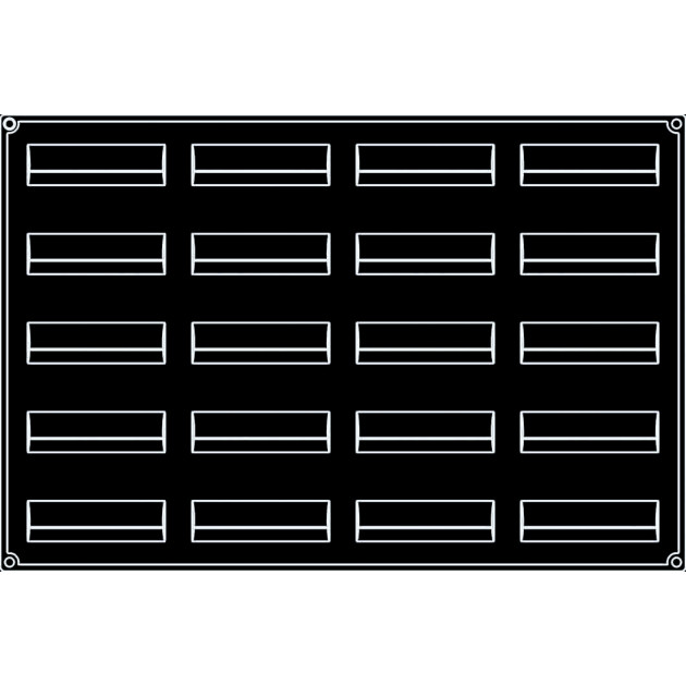 Presentation du Moule silicone - 20 Bandes Vagues Pavoflex