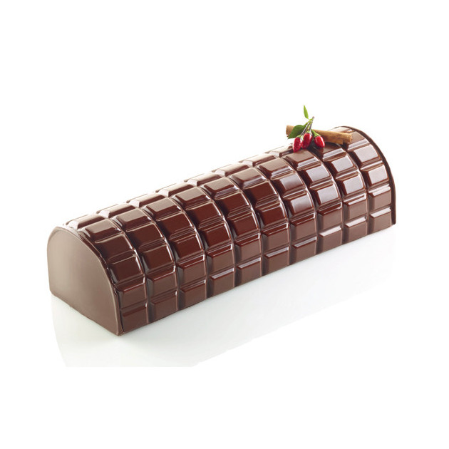 Tapis Décor Bûche Tablette de Chocolat SilikoMart Professional
