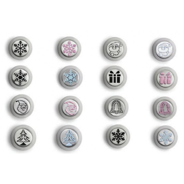 Douilles Décors Inox Noël 8 motifs