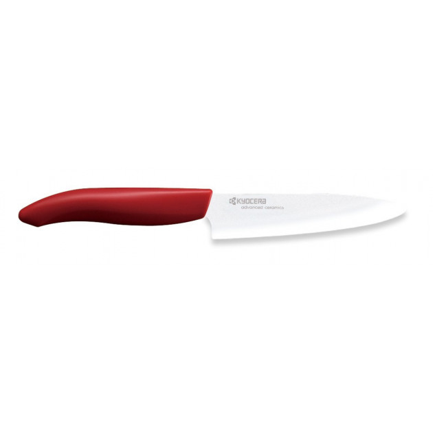 Couteau universel 13 cm manche rouge - Kyocera