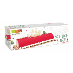 Gouttière à Bûche en inox avec insert - Gouttière à bûche de Noël