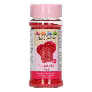 Mini-billes Rouge 80g Funcakes Mini-billes Rouge 80g Funcakes