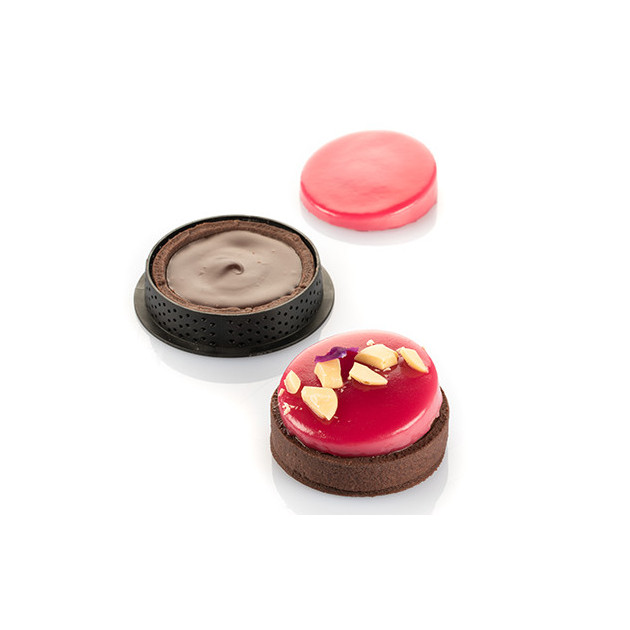 Moule Silicone 6 Tartelettes Glam Ø 8 cm Silikomart 3D Design