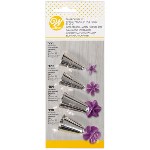 Kit 4 Douilles Pâtissières Inox Fleurs Wilton Kit 4 Douilles Pâtissières Inox Fleurs Wilton