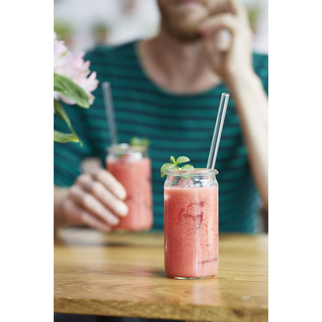 Pailles transparentes et réutilisables 20 cm Pailles transparentes et réutilisables 20 cm