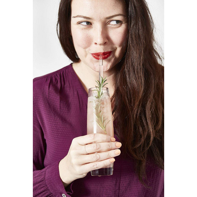 Pailles en verres de 23 cm idéale pour cocktail