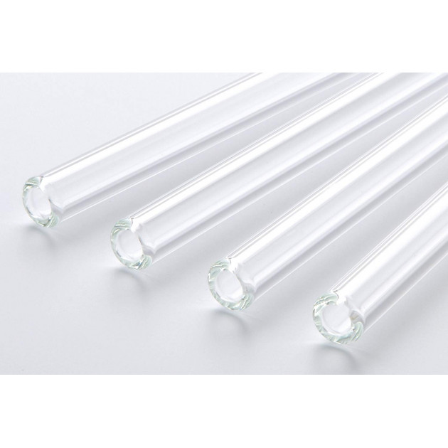 Pailles Transparentes 23 cm en verre