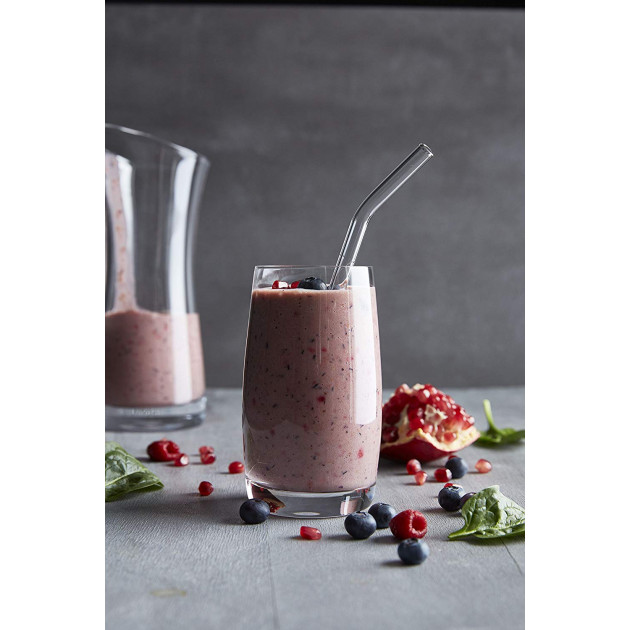 Pailles en verre 23 cm diamètre idéal pour smoothie