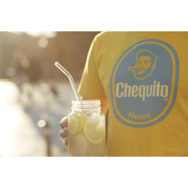 Pailles réutilisables en verre, 23 cm, courbées pour faciliter le geste