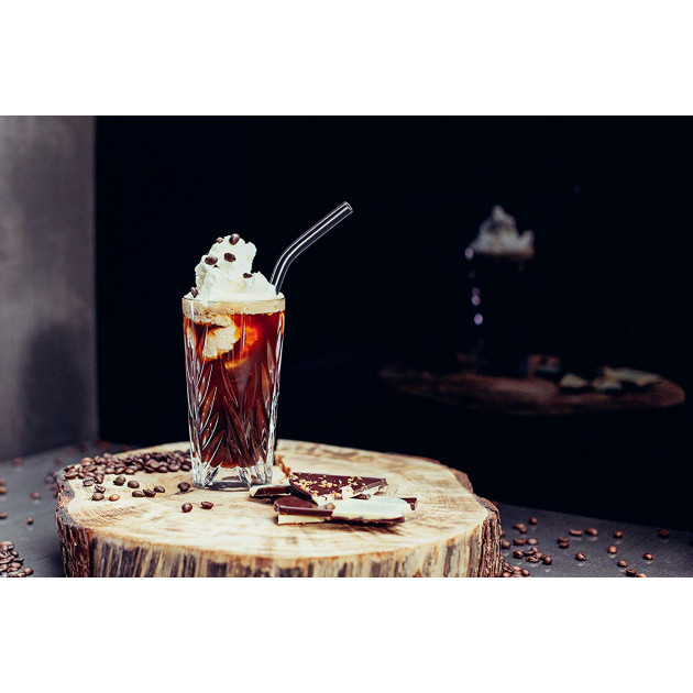 Paille réutilisable grand modèle 23 cm forme courbée