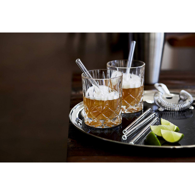 Pailles réutilisables transparentes en verre recyclable Pailles réutilisables transparentes en verre recyclable