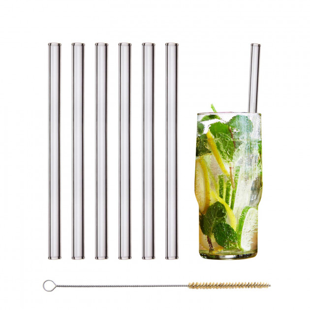 Lebrun Couverts - Coffret Mojito - 6 Verres Mojito - 6 Pailles