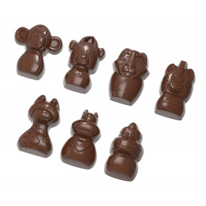 Moule Chocolat Animaux du Zoo 31 mm (x21) Chocolate World Moule Chocolat Animaux du Zoo 31 mm (x21) Chocolate World