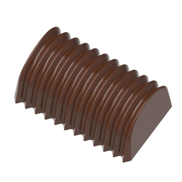 Moule Chocolat Bûche Plissée 35,5 mm (x24) Chocolate World