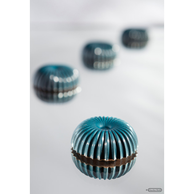 Chocolat Demi Sphère Evasée et rainurées 4,6 cm