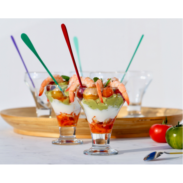 Coupes à Dessert avec Cuillères Lebrun Coupes à Dessert avec Cuillères Lebrun