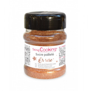 Sucre Pailleté Or Rose 160 g Scrapcooking Sucre Pailleté Or Rose 160 g Scrapcooking