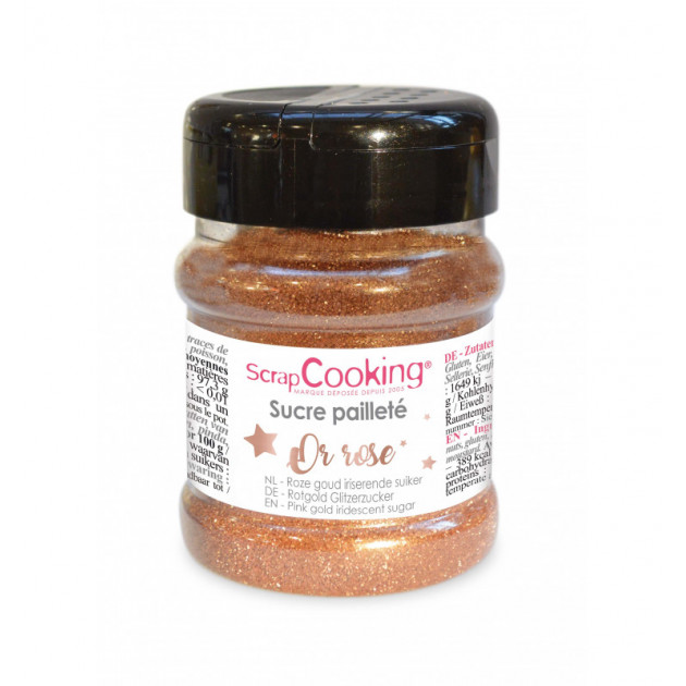 Sucre Pailleté Or Rose 160 g Scrapcooking - , Achat, Vente