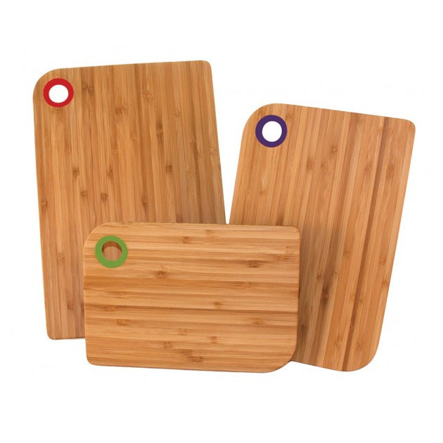 Set de 3 Planches a Decouper avec Patins antiderapants Totally Bamboo